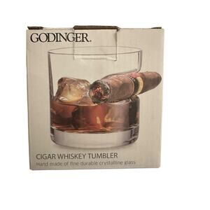 Godinger Cigar Whiskey Glass 12oz Double Old-Fashioned Tumbler Rocks Lowball New